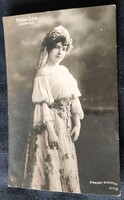 Cca. 1915 FEDÁK SÁRI ZSAZSA A DIVA PRIMADONNA LEÁNYKA NÉP SZÍNHÁZ FOTÓLAP KÉP STRELINSKY FOTÓ