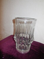 Czech, art deco ribbed, kralik vase, from the 60s, 12 x 20 cm