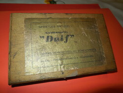 Régi szivar doboz  fából , holland ,  16 x 11 cm , az 1800 as évek végéről