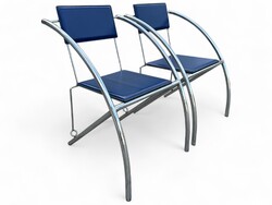 Posztmodern KARE Design szék párban bőr króm