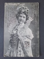 Régi képeslap R. Maróthy Margit színésznő 1902