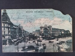 Régi képeslap ritka - Budapest, Keleti pályaudvar - 1918