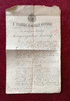 RITKÁBBNAK számító "KORDOKUMENTUM" ( Ő FELSÉGE A KIRÁLY NEVÉBEN/ Bírósági Tárgyalás 1911-ben)