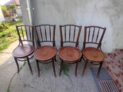 4 db intarziás Debreceni Thonet szék