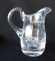 Antik metszett üveg kiöntő 8.5 cm - 0.5 dl