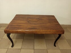 Tömör fából készült rusztikus dohányzó asztal,50*72*115 cm