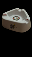 Hollóházi MHSZ feliratos virág motívumos porcelán hamutál