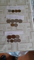 Régi, már bevont külföldi pénzérmék