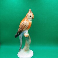 Bodrogkeresztúri kerámia papagáj figura nagyméretű 25 cm