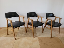 Retro fakarfás szék mid century Claus stílusú szék fa karosszék