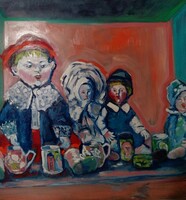 Darmo Éva: Babák a polcon ( Rákóczifalva Macimúzeum)