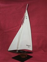 Balatonfüred 1968 M75 plexi nagyméretű 35 cm-es retro vitorlás hajó