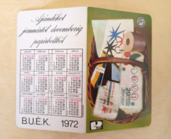 200 Forintos ládám - Kártyanaptár 1972-12