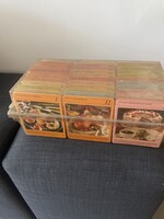 Retro főző receptek lapok dobozukban