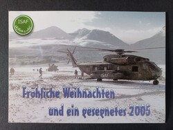 Régi képeslap ISAF helikopter Badakshan-ban Afganisztánban