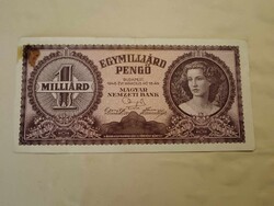 Egymilliárd pengő, 1946-ból , kis folttal