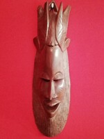 Nagy méretű faragott fa Afrikai maszk,