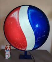 Hatalmas Pepsi reklám tábla lámpa. plexi alumínium . ALKUDHATÓ
