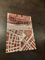 Budapest Skála Metró Marx tér képeslap utcatérképpel