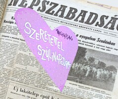 1972 június 14  /  NÉPSZABADSÁG  /  SZÜLETÉSNAPRA!? Régi ÚJSÁG! Ssz.:  14362