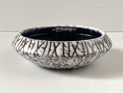 HÓDMEZŐVÁSÁRHELYI RETRO KERÁMIA IKEBANA TÁL 20 CM