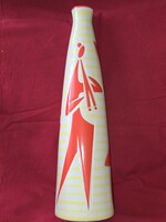Zsolnay Török János modern kerámia jazz váza , 41 cm