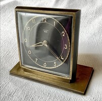 Junghans Meister - rézházas art deco asztali óra - mechanikus, gyűjteményi, működik