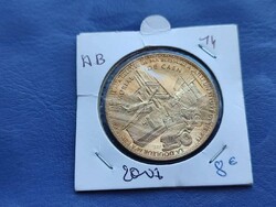 FRANCIAORSZÁG MONNAIE DE PARIS 2007 NAGY MÉRETŰ EMLÉK ÉREM! REPÜLŐGÉP DZSIP TEREPJÁRÓ! D-DAY CAEN!