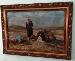 Eladó Cserna Károly impozáns festménye Bieder keretben.