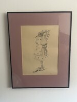 Németh Nelli grafika 1982.  57*45 cm