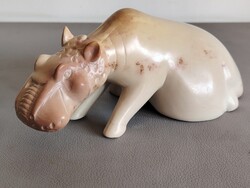 Hatalmas márvány faragott víziló Design ALKUDHATÓ