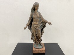 Trischler Ferenc bronz Madonna anya 55 cm