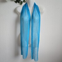Türkizkék csipkesál, sál – 21cm x 180cm