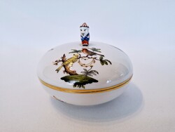 Herendi Rothschild Ékszertartó – Kínai Kis Figura Díszítéssel