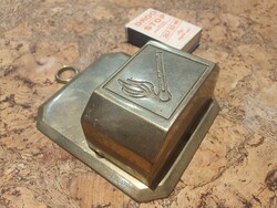Retro réz gyufatartó dohány cigaretta konyhai eszköz dekoráció