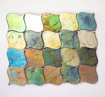 Zsolnay eozin csempék 1911 Torinói világkiállítás 8x8 cm méretűek