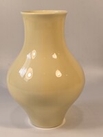 Zsolnay natúr sárga váza 18cm