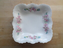 Antik szecessziós Austria porcelán szögletes tál 23 x 23 cm