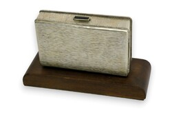 Ezüstözött art deco cigarettásdoboz - 01532