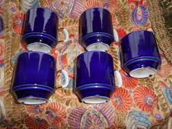 Kobalt kék 4 db csésze szájátmérő 6 cm magasság 7 cm