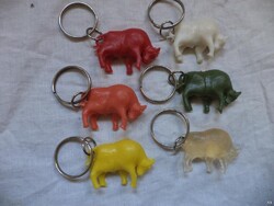 6db retro trafik bölényes kulcstartó, ÚJ! (4725)