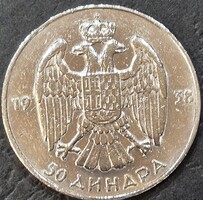 Jugoszlávia 50 Dinár, 1938.