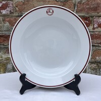 Zsolnay Szarvas Vendéglő porcelán mélytányér - tányér - éttermi - vállalati porcelán