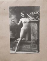 RITKA FRANCIA EROTIKUS, NŐI AKT, RÉGI VINTAGE KÉPESLAP, 1900 -ALKUDHATÓ
