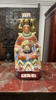 Kínai császárnő porcelán szobor, keleti, ázsiai, japán