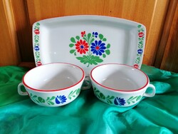 Alföldi porcelán 2 tálca 2 csészével.