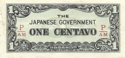 1 centavo 1944 "P/AM" Fülöp szigetek Japán megszállás 2.