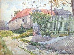 Haeffner Jenő: A régi Tabán (akvarell) 1920-as évek, 1930-as évek