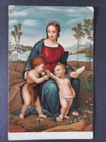 Antik művészi képeslap Madonna  Del Cardellino - Raffaello