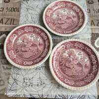Német Kerámia jelenetes dísz tányér, asztalközép kínáló eladó! 3 db 26 cm